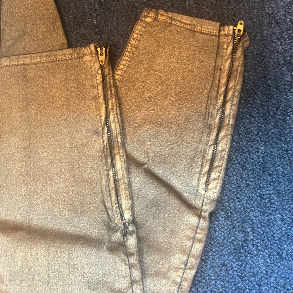 Zara gold black distressed jeans - Picture 2 of 6